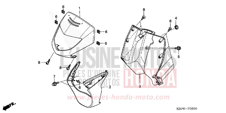 GAINE DE PROTECTION AVANT de SCV 100 Lead RADIANT RED METALLIC (R218) de 2003